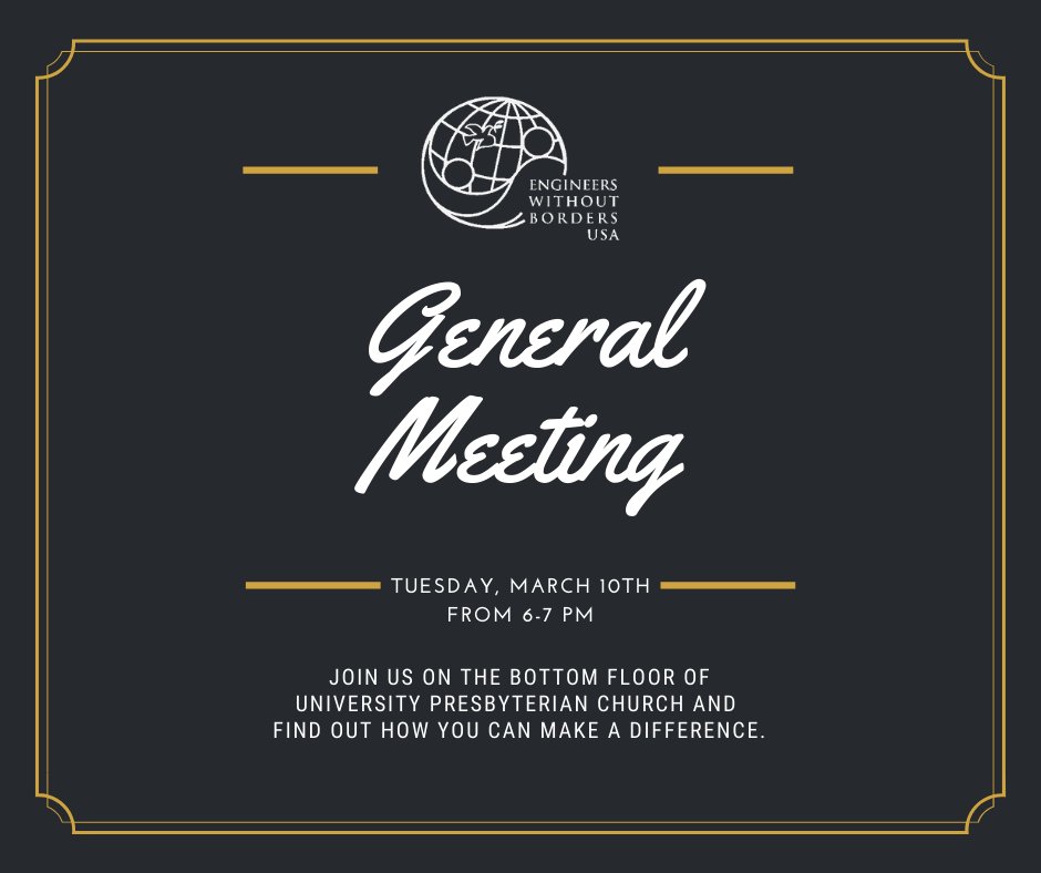 EWBAustin's tweet photo. Come hear about our organization, current projects, and how YOU can get involved. All people are welcome, members or not, and we would love to have you. https://t.co/h4F7sFCCS5