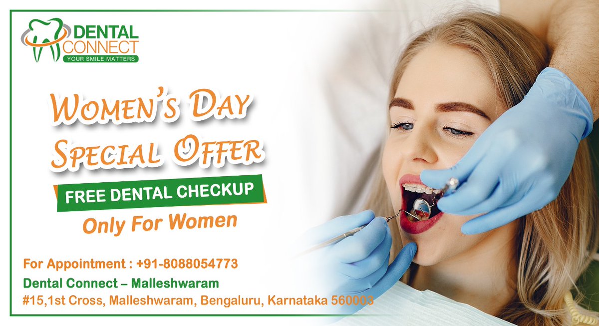 On this Women's day let's make the oral health of all beutiful ladies more prettier . 
Wishing you all a very happy women's day 🎉
#WomensDay2020 #oralhealth #dentalconsultation #dentalconnect #makeyoursmilebeutiful #WomensDay