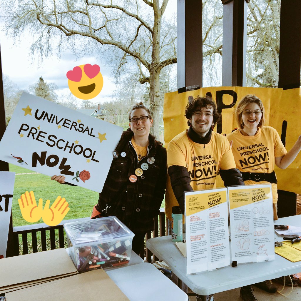 friendsofpfa's tweet photo. Some pics from today's rally in support of workers at Growing Seeds (@gsworkersunion). Here are some #UPNow2020 organizers tabling. https://t.co/zBgSPsrUV2