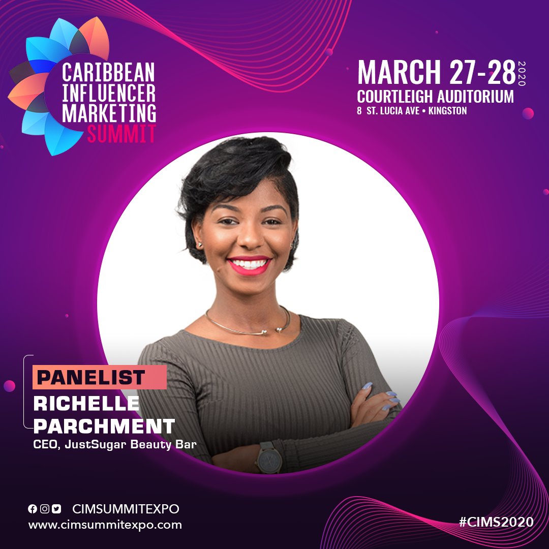 CIMSummitExpo's tweet photo. We're pleased to welcome to our speaker lineup Beauty Entrepreneur, Richelle Parchment (@BadGyallRiRi). Richelle is the CEO of JustSugar Beauty Bar. #CIMS2020 https://t.co/1s9BW0fV8P