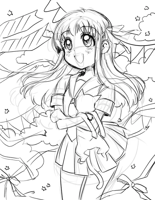 Omg... I feel whenever I'm doubting a sketch I just put random shit all over it and it salvages it for me.. wtf 