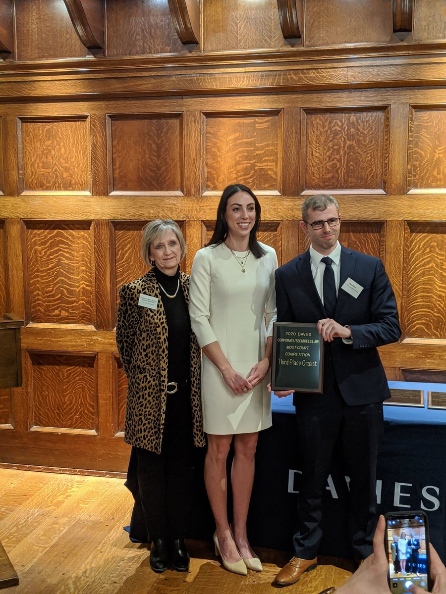 ryanjclements's tweet photo. Way to go @olivesg11 - one of the top oralists at the Davies corporate securities moot. Well deserved. @UCalgaryLaw @LawDeanHolloway https://t.co/x5MZ8Lwn7L