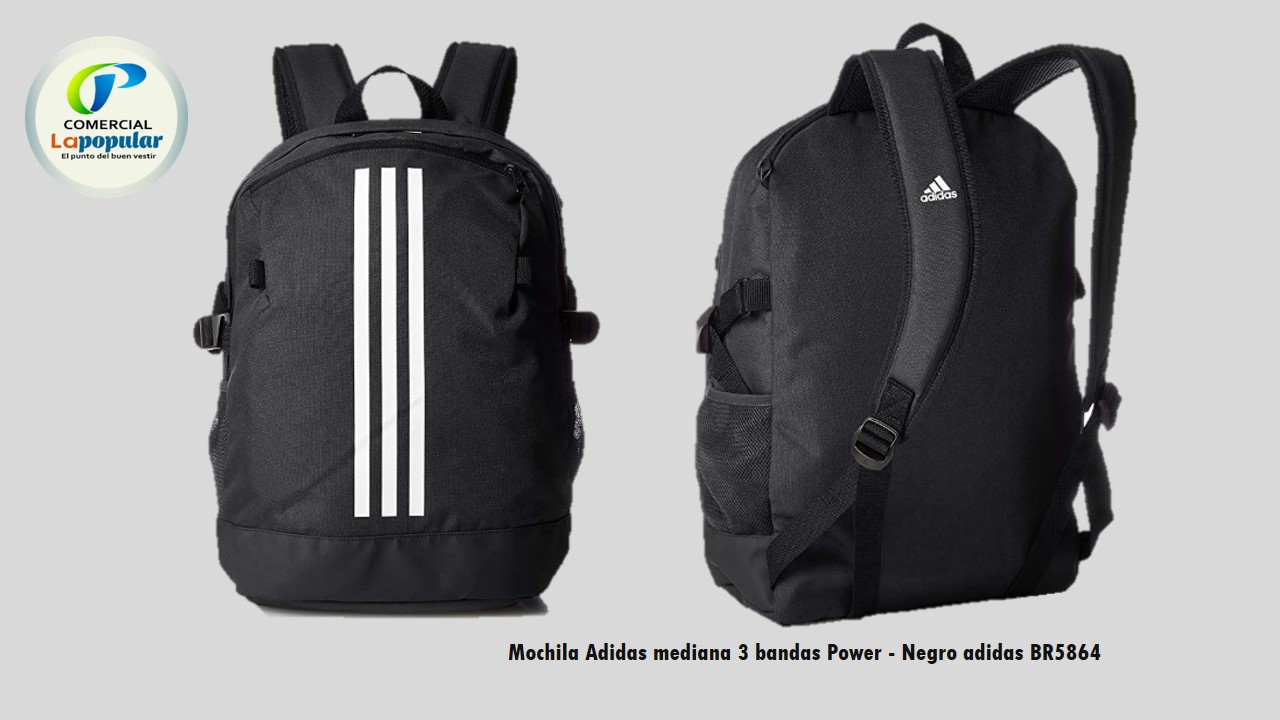 Comercial Popular Twitter: "Mochila Adidas mediana 3 bandas Power Negro adidas BR5864 https://t.co/CPOMlFqqqB" / Twitter