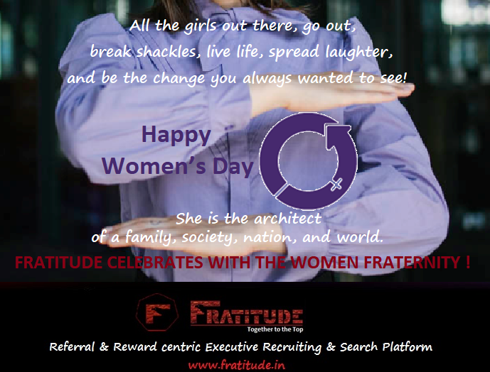 fratitudeTA's tweet photo. Happy Women`s Day
Know us@ https://t.co/VCrX11eVn3
#womensday2020 #happywomensday #gratitude #India
#gratitude #happy #referee #jobreferrals #startup #startupindia #jobs #celebrations #internationalwomensday #SundayThoughts https://t.co/aVH7AQ4eke