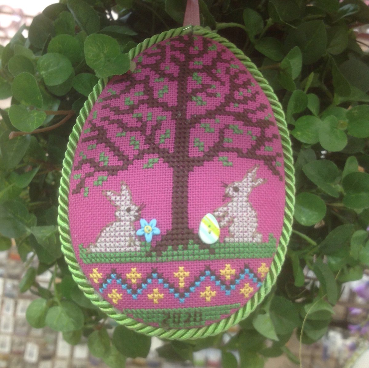 GittasShop's tweet photo. @Gitta's we are getting ready for Spring &amp; Kathrin has designed a #cross-stitch ornament just in time for #Easter. https://t.co/jKQ0ytIBNy