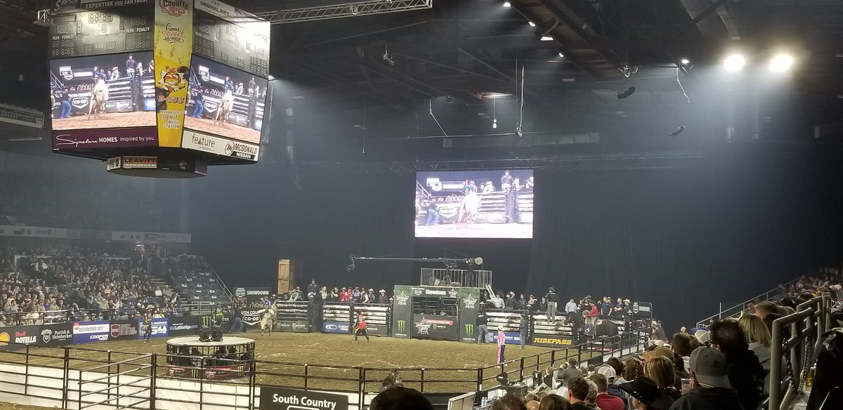 JustinGoulet21's tweet photo. Some shots from last night's @PBRCanada #MonsterEnergyTour event at the @enmaxcentre! Such an absolutely awesome time. 🤠 #BullRiding #PBR #YQL https://t.co/T812yxMvE5