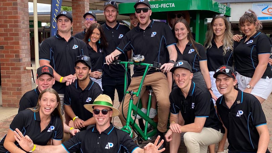 tabcomau's tweet photo. How good! Whiteley lines up in today’s @ChampionshipsRR Qualifier @_TJC and the owners syndicate is on course having fun with the TAB Trike-Fecta! 😂👌 https://t.co/vNFf3dMTkl