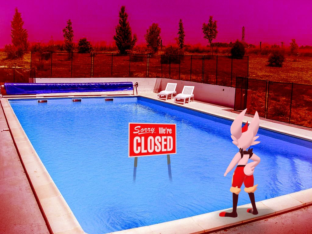 cinder__ace's tweet photo. hazbin hotel? is that the game where the pool's closed https://t.co/NI74K21EVs