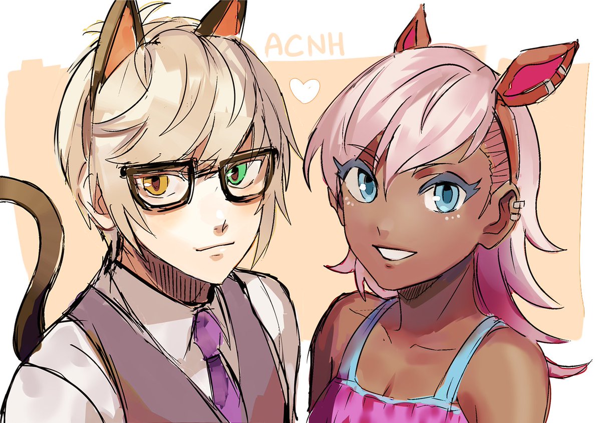 kashmimo's tweet image. reneigh and mr business cat
#acnh