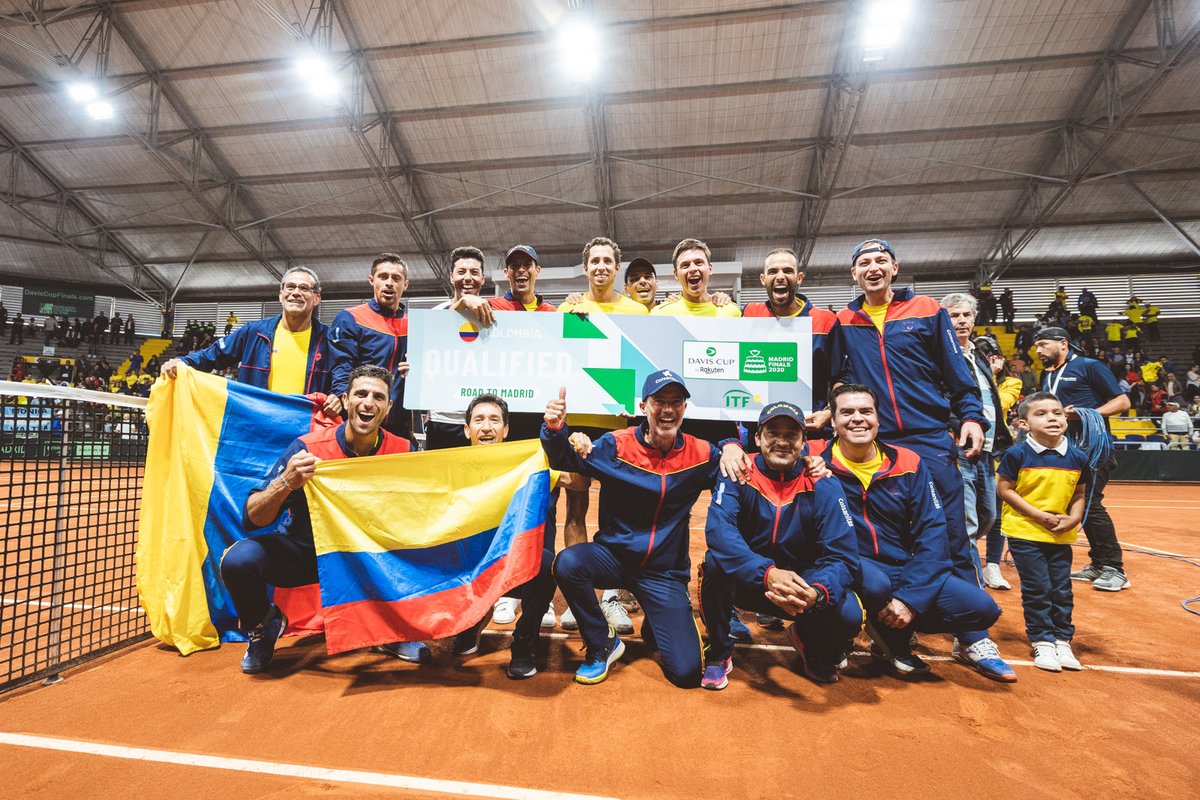 fedecoltenis's tweet photo. Feliz noche 🌙 

... y recuerden

✌️ Somos el único equipo sudamericano que repite la #DavisCupMadridFinals ✌️

¡Estamos en Madrid 🇪🇸! 

📸: FCT / Andrés Alvarado https://t.co/y5wFPUenpY