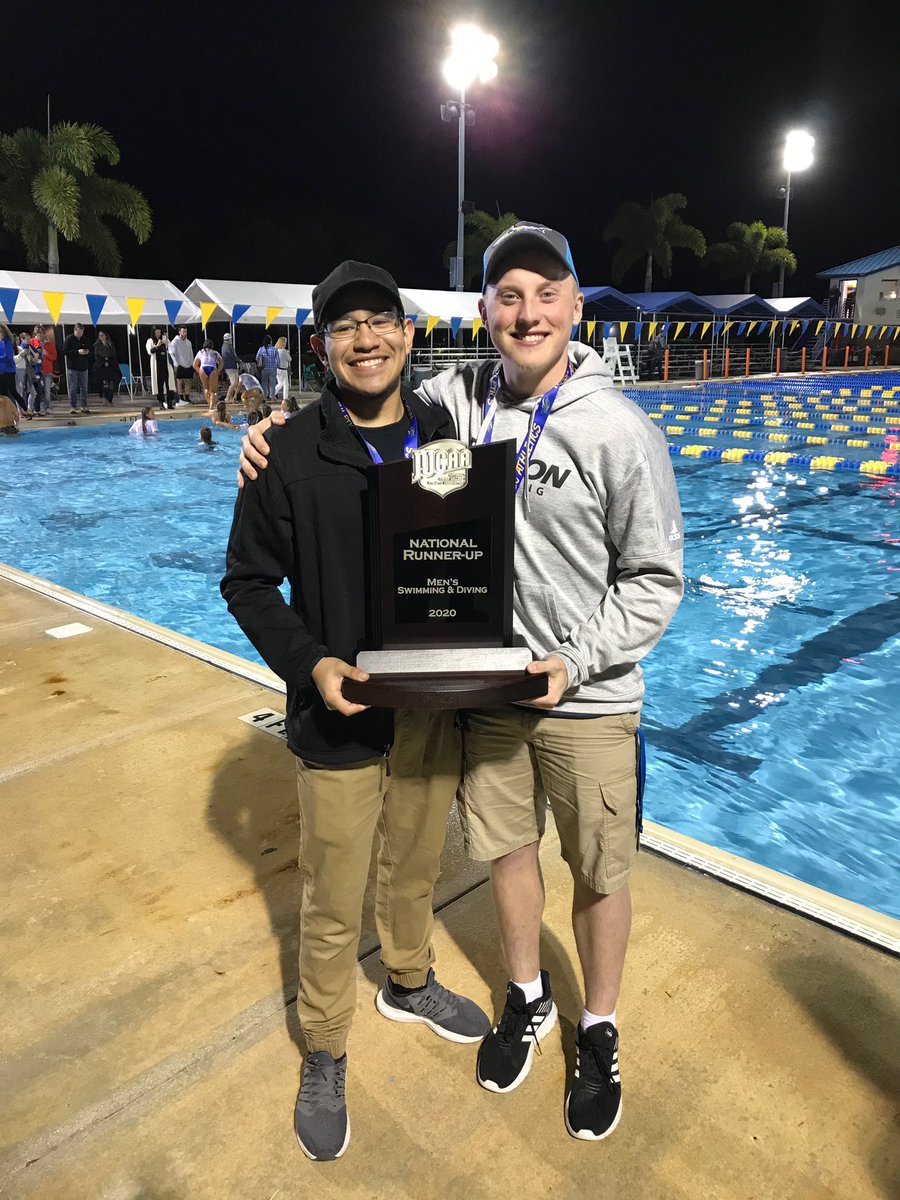 BartonSportsMed's tweet photo. Shout out to two of our students Connor and Eduardo taking care of the both swim teams all season and during nationals when we can’t be there! You both are awesome! @jonathan_reeder #GoBarton #RollCougs https://t.co/LSWf1LLCyw