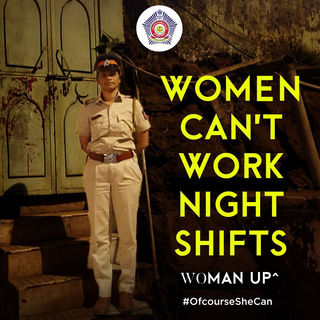 MumbaiPolice's tweet photo. Think again! #OfcourseSheCan  #WoManUp #InternationalWomensDay #InternationalWomensDay2020 https://t.co/8SvASgxoq0