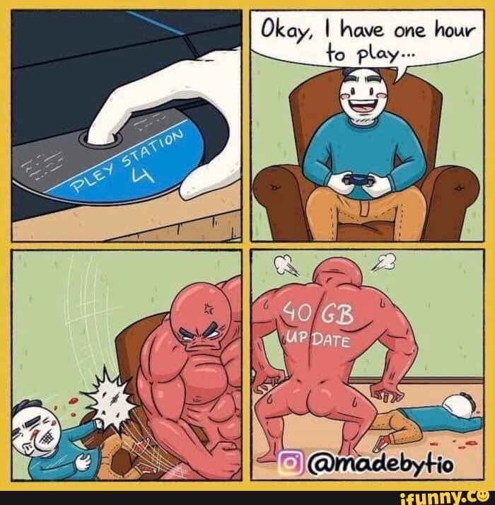 marcelsnewpad's tweet photo. One reason I miss the gold ol days with game cartridges. 0 load times! #gaming #meme #memez #memer #memesdaily #ps4 https://t.co/Kwg16zuaXe