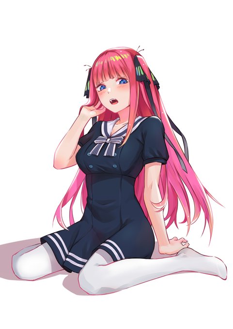 松小敬さんがTwitterに投稿した中野二乃(五等分の花嫁)のイラスト。