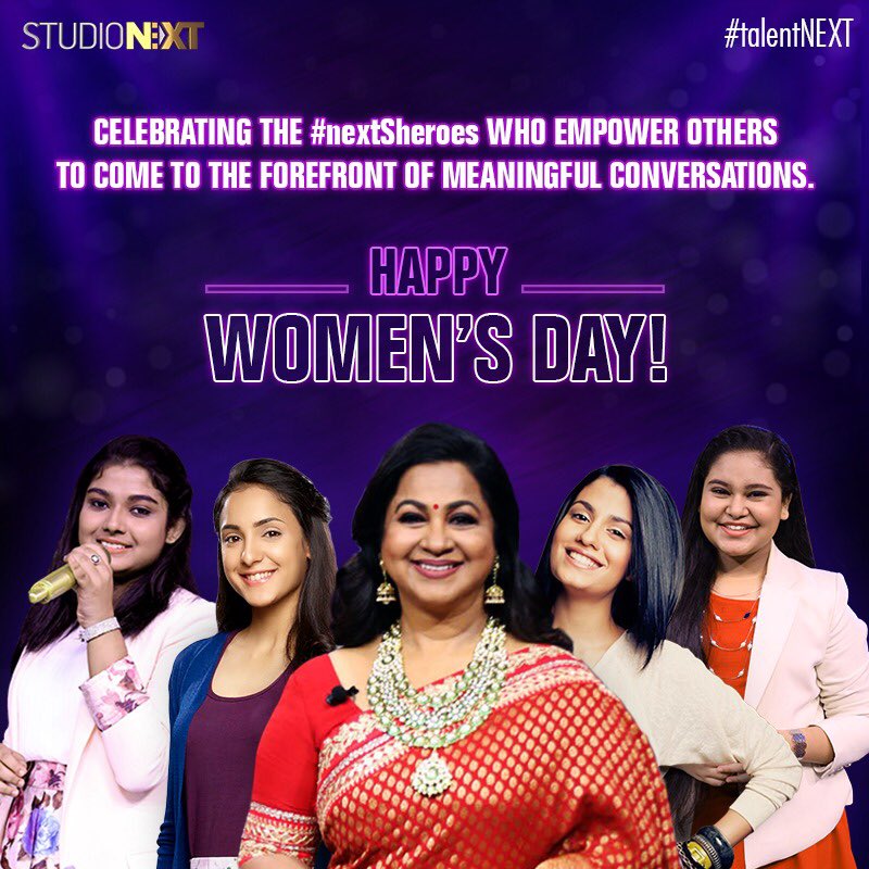 SPNStudioNEXT's tweet photo. Women have been the most pivotal in our mission to strike meaningful conversations through our shows. They have not just inspired others but changed their lives as well! It’s our time to celebrate them. Happy Women’s Day ❤
#StudioNEXT #talentNEXT #HappyWomensDay https://t.co/4a23cEckGH