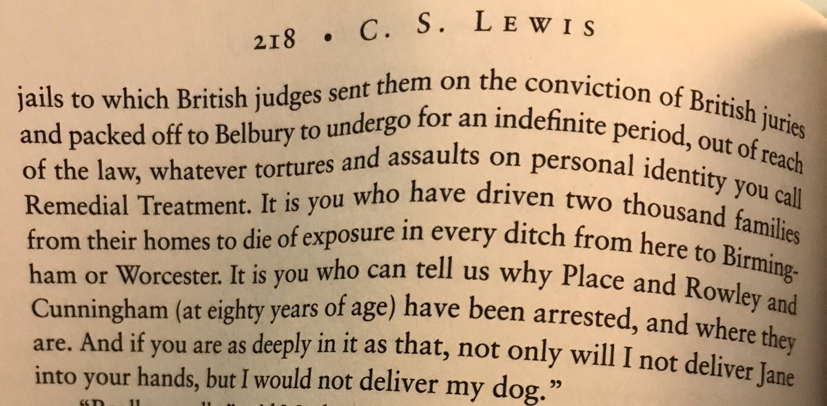 KatinOxford's tweet photo. I love Dimble here. And how badly do I want to scream these things at the current administration…and those who defend it. #CSLewisBookClub https://t.co/o6z6PaVZWV