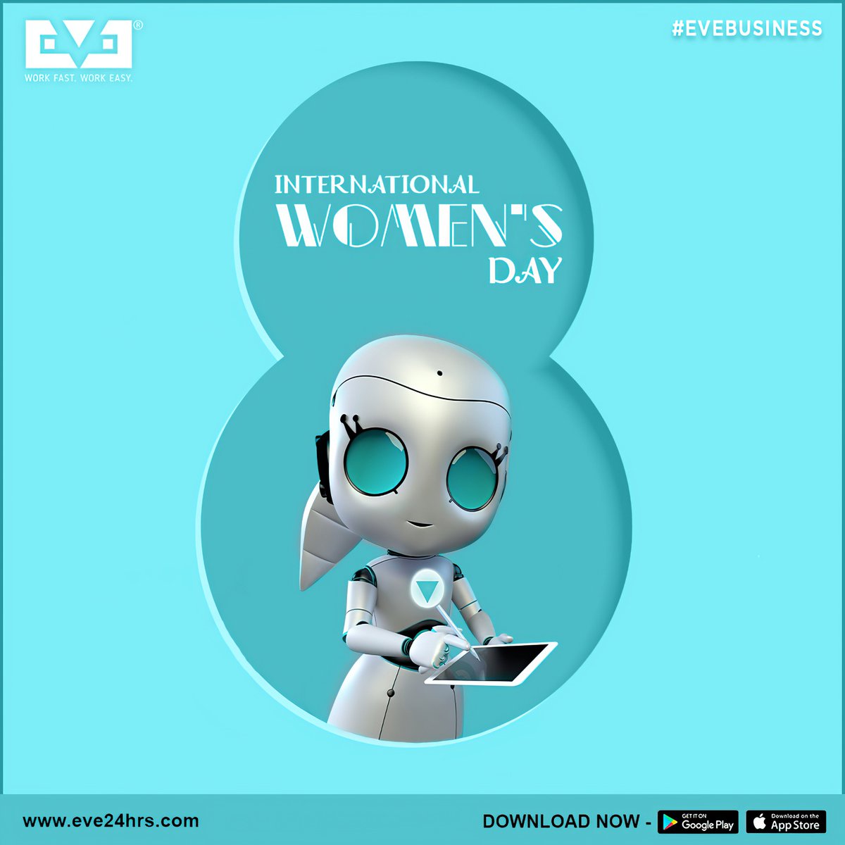 Happy International Women’s Day from all of us at Eve!

EVE Available on Android, Web & iOS
Download NOW!
#EveApp
#EveFacts
#EveBusiness
#EveBusinessApp
#FollowingTheTrend
#WorkFastWorkEasy
#IWD2020 
#InternationalWomensDay 
#InternationalWomensDay2020 
#WomensDay2020