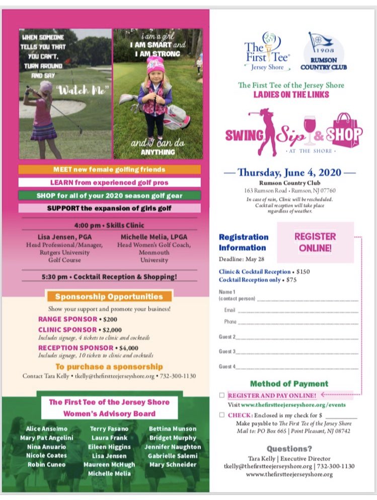 shore_girlsgolf's tweet image. Swing, Sip &amp;amp; Shop... June 4th @rumsoncc .... help support our @LPGAGirlsGolf programs here at the Shore!
