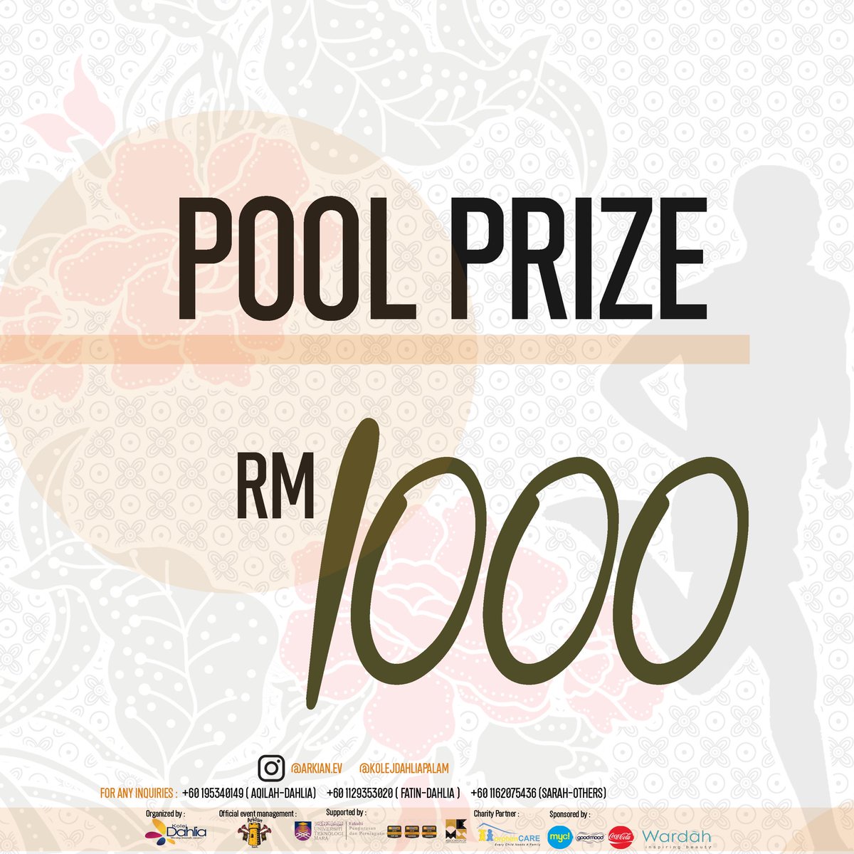 arkian_ev's tweet photo. CHANCES OF WINNING RM1000 PRIZE POOL 💵💵
Registration is NOW OPEN! 7KM Larian Warisan Dahlia! Register Now! 🌺
Join us now and get the chance to win the prize pool! 🌺
#LWD2020 #IWD2020 #arkianev #uitmpuncakalam #uitm #larian https://t.co/R8efkDOaLV