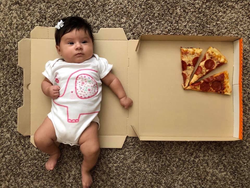RyanDR91's tweet photo. Less than one month until my little Pizza Baby turns 1. Shoutout to @littlecaesars for helping me document her growth. Each slice represents one month. https://t.co/Yc4HTAYIMW