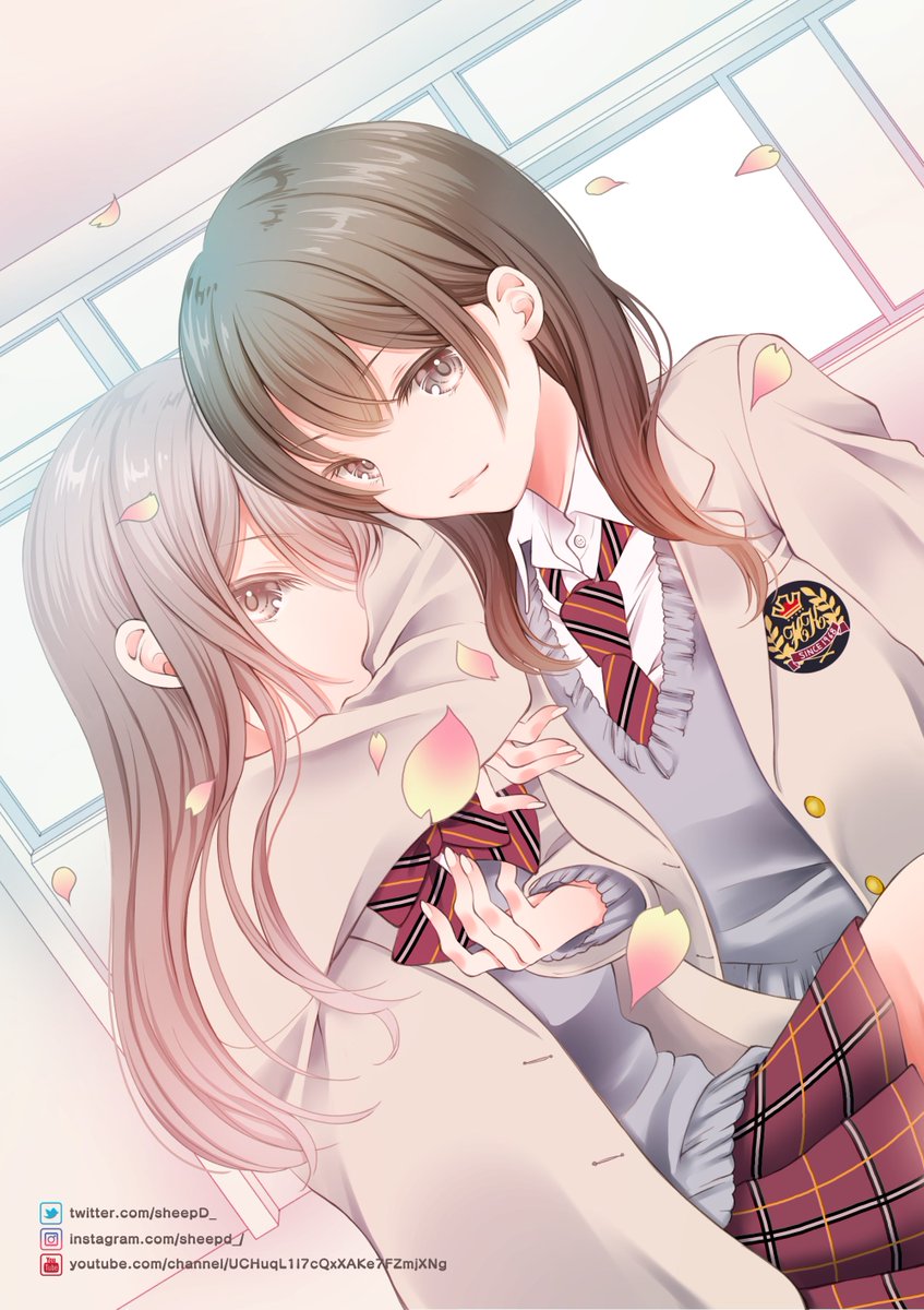 「百合ドリルの2人です
#百合 」|sheepD🐑5/5ティア「き52a」のイラスト