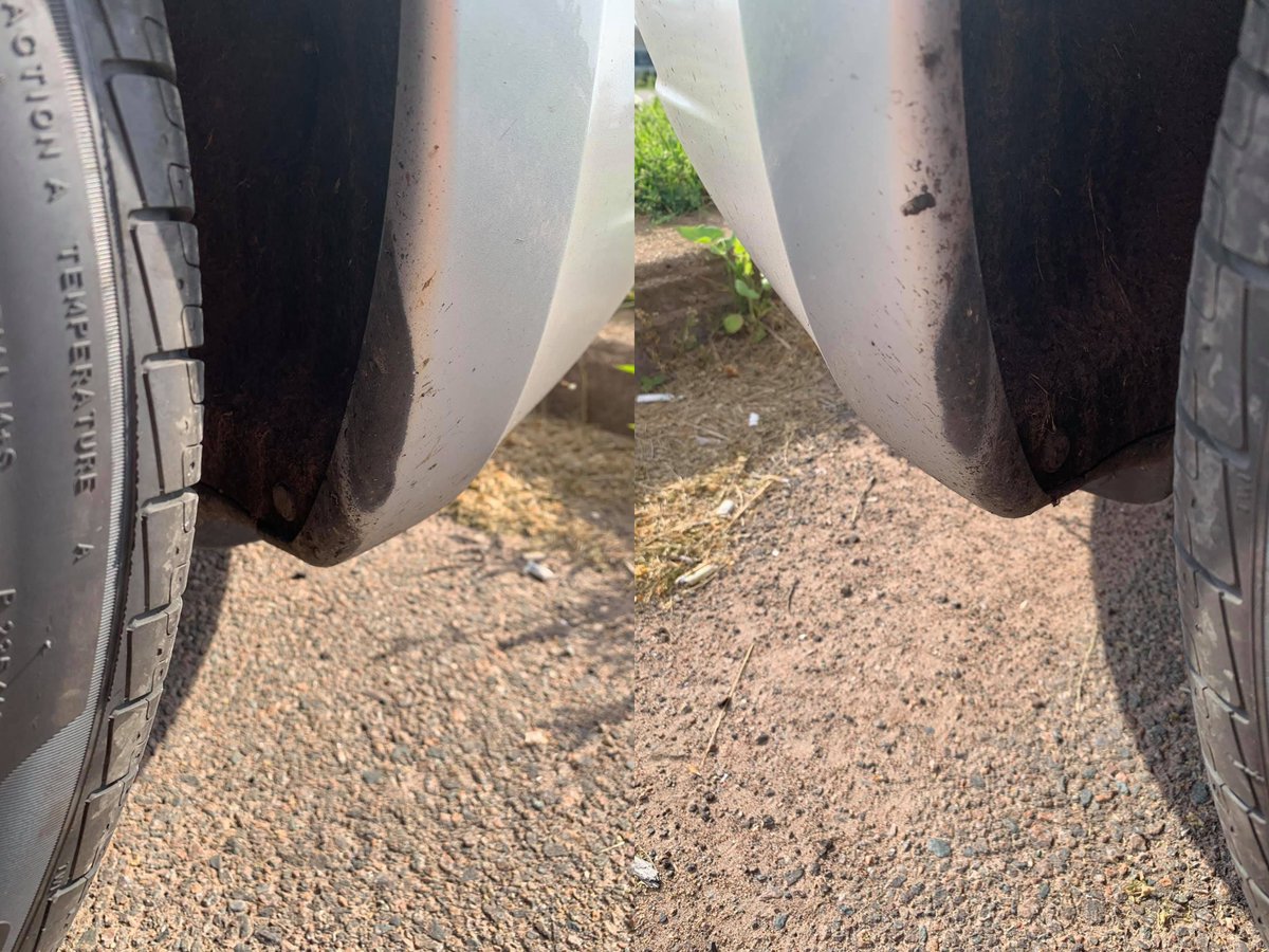 Bottoz1's tweet image. Day #30 of #TeslaPaintIssues. Strange one here... missing paint on the same spot on either side.
@elonmusk 
@Tesla 
#TeslaModel3