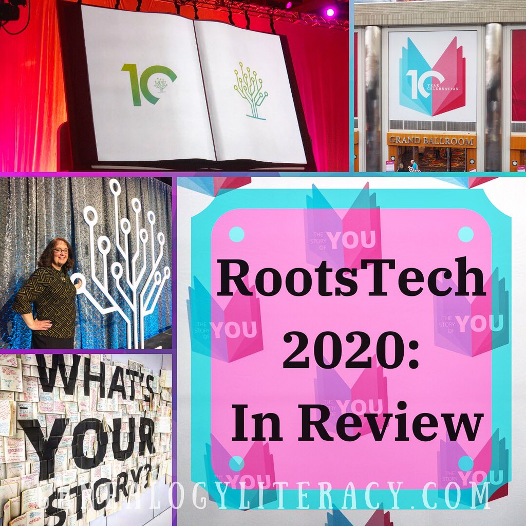 Historiana's tweet image. Remembering #RootsTech tonight w/my final post about 2020 - In Review. Don’t forget: You can watch one of my sessions for free in the RootsTech video archive! Tackling Difficult Chapters of Our Family History. #rootstech2020 #rootstech10years #genealogy  genealogyliteracy.com/rootstech-2020…