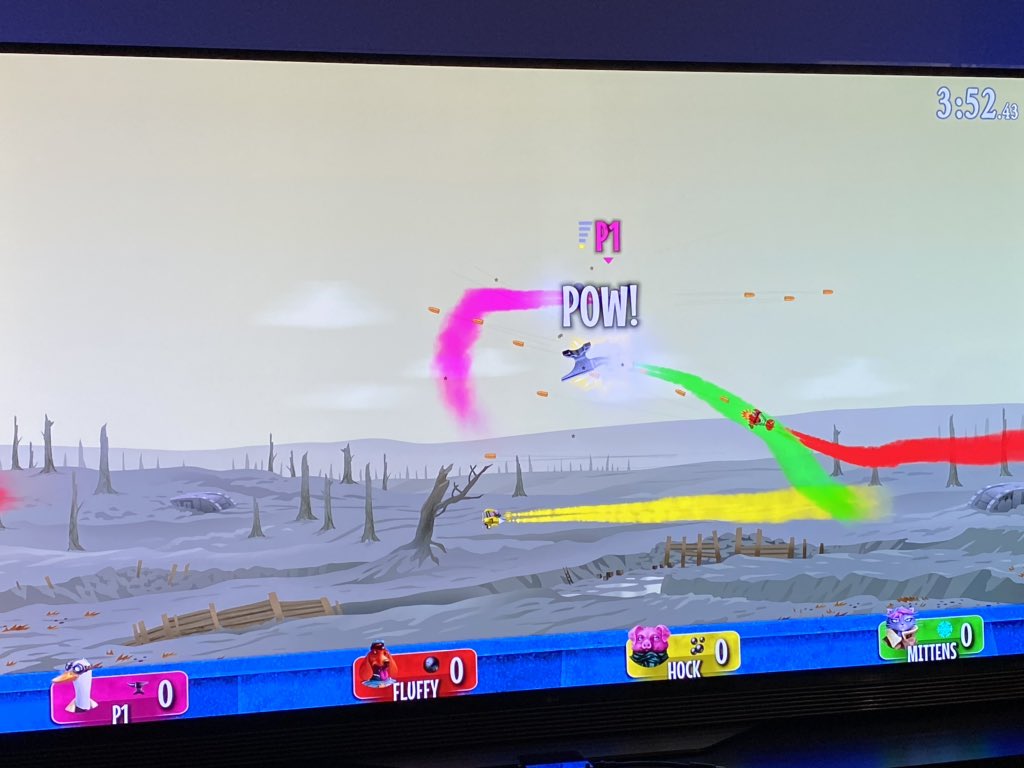 WorkWombatman's tweet photo. So this week a gem of a game launch -    Baron: Fur is Gonna Fly.  We have been player four player matches with the twins today and it is a blast.  So much laughter and screams of joy!  Awesome job to the Aussie Studio  #DogmelonGames https://t.co/GLp17M4G9W https://t.co/Pm0dRUXSck