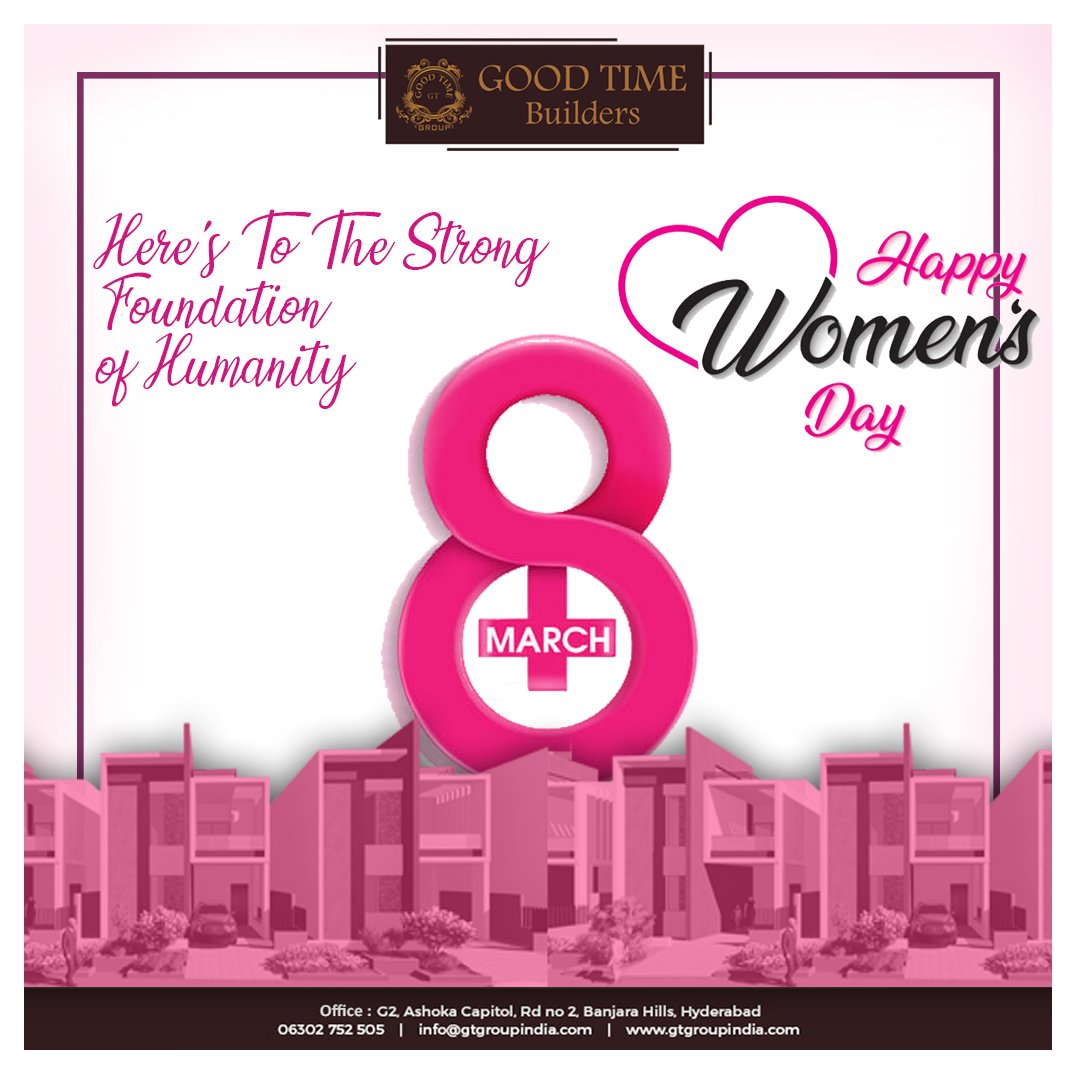 DevelopersGood's tweet photo. Happy Women's Day to All the Women Who Have Created a Strong Base for the World.
#womensday #happywomensday #womensday2020 #happywomensday2020
#internationalwomensday #internationalwomensday2020 #IWD #IWD2020 #waterfrontvillas #srivatsavam #GVRenclave #saisrinivasaenclave #RERA https://t.co/ajsHUaesmH