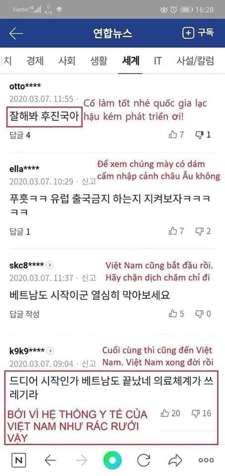 THARMY38745155's tweet photo. 1 phần Cmt của các bạn thượng đẳng trên Naver sau khi VN xuất hiện ca nhiễm thứ 17🤷‍♂️( Naver được xem như Google Hàn Quốc )

(c) Thạch Ngô

👉 Link báo: 
https://t.co/qxp5FSbA98 https://t.co/eJf4JOWMHo