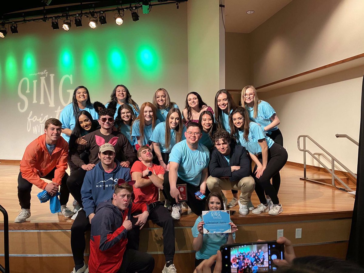 Sigma Nu and Alpha Sigma Alpha placed 3rd overall and 1st out of Greek life tonight in SING!!