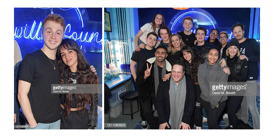 Camila Cabello pose backstage with Sam Tutty and the rest of the cast of 'Dear Evan Hansen' at the press night performance at Noel Coward Theatre in London More 📸 #CamilaCabello 👉 bit.ly/2xf6SDW #SamTutty #DearEvanHansen