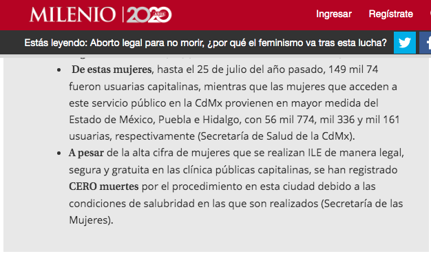 CarlosLeal's tweet photo. #MentirasDelAborto
Con aborto legal no mueren mujeres.

@Milenio publica hoy que en la #CDMX donde el #Aborto es legal hay CERO muertes por aborto, pero el @INEGI_INFORMA dice todo lo contrario, la CDMX es una de las ciudades donde mas mujeres mueren por aborto.

#NoAlAborto https://t.co/paun2hqKY1