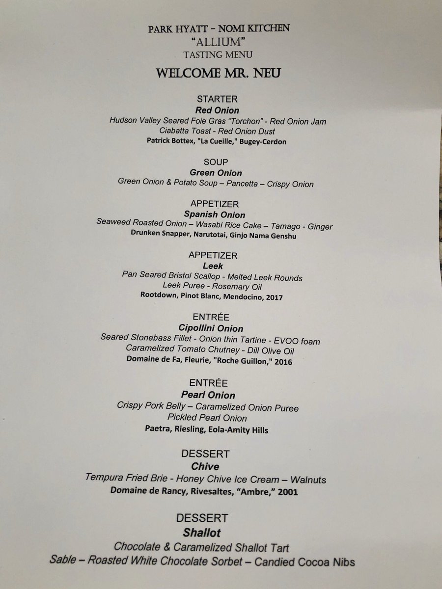Goof_2's tweet photo. Loved the new single ingredient focused tasting menu at the @NoMIchicago chef counter. The allium menu will be changing to mushrooms next week. https://t.co/HREzL0XwJ7