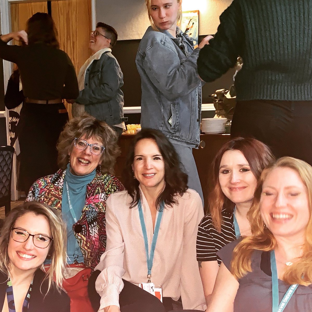 PamelaSegger's tweet photo. The after party floor huddle &amp; cuddle. Thanks @902PostInc! You are the hosts with the most. 🎞 🎥🍷#cheers #wiftat #womeninfilm https://t.co/HzWxf8si0c