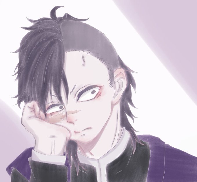 ٩( ᐛ )وさんがTwitterに投稿した不死川玄弥(鬼滅の刃)のイラスト。