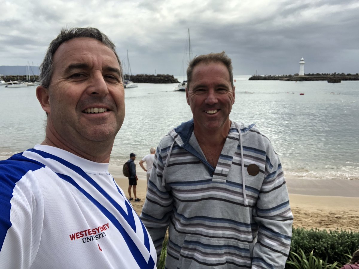 yowie232b's tweet photo. As promised, 2nd ocean swim with long time mate Johnny. Today we completed the 2km’s swim from Wollongong Harbour to North Wollongong beach. Definitely feeling healthier thanks to #ActiveBreed @NRL_Bulldogs @westernsydneyu @SWSPHN @DNSW_ACT @Active_Breed @EmmaSGeorge #MensHealth https://t.co/yDrsTHUHct