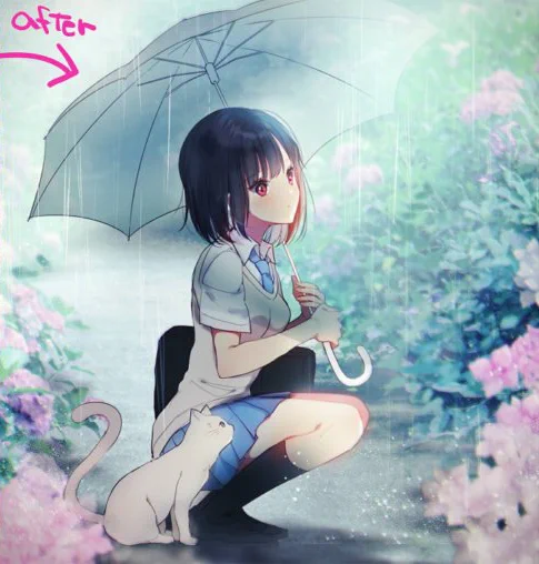 #エフェクトで絵はこんなに変わる

寧ろエフェクトからが本番くらいの心意気ある(私の絵の塗は5割くらいエフェクトでどうにかしてる) 