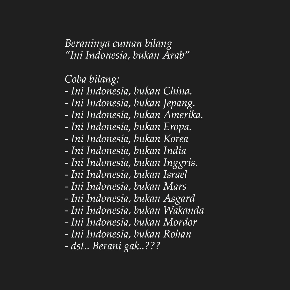 azdinawawi's tweet photo. Nasionalis atau anti Islam? https://t.co/kvfcf7d1Ck