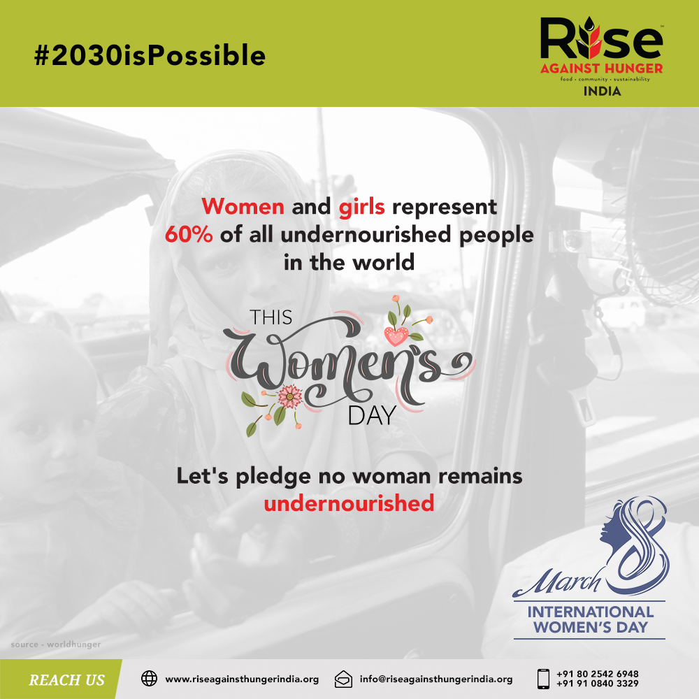 RiseIndia2030's tweet photo. This women's day let's come together to end this and make the women and children of the world healthy. 
#InternationalWomensDay #IWD2020 #InternationalWomensDay2020 #2030isPossible
#RiseAgainstHungerIndia #RAHI 
#2030isPossible #HappyWomensDay2020 https://t.co/ggLkRnUdB1