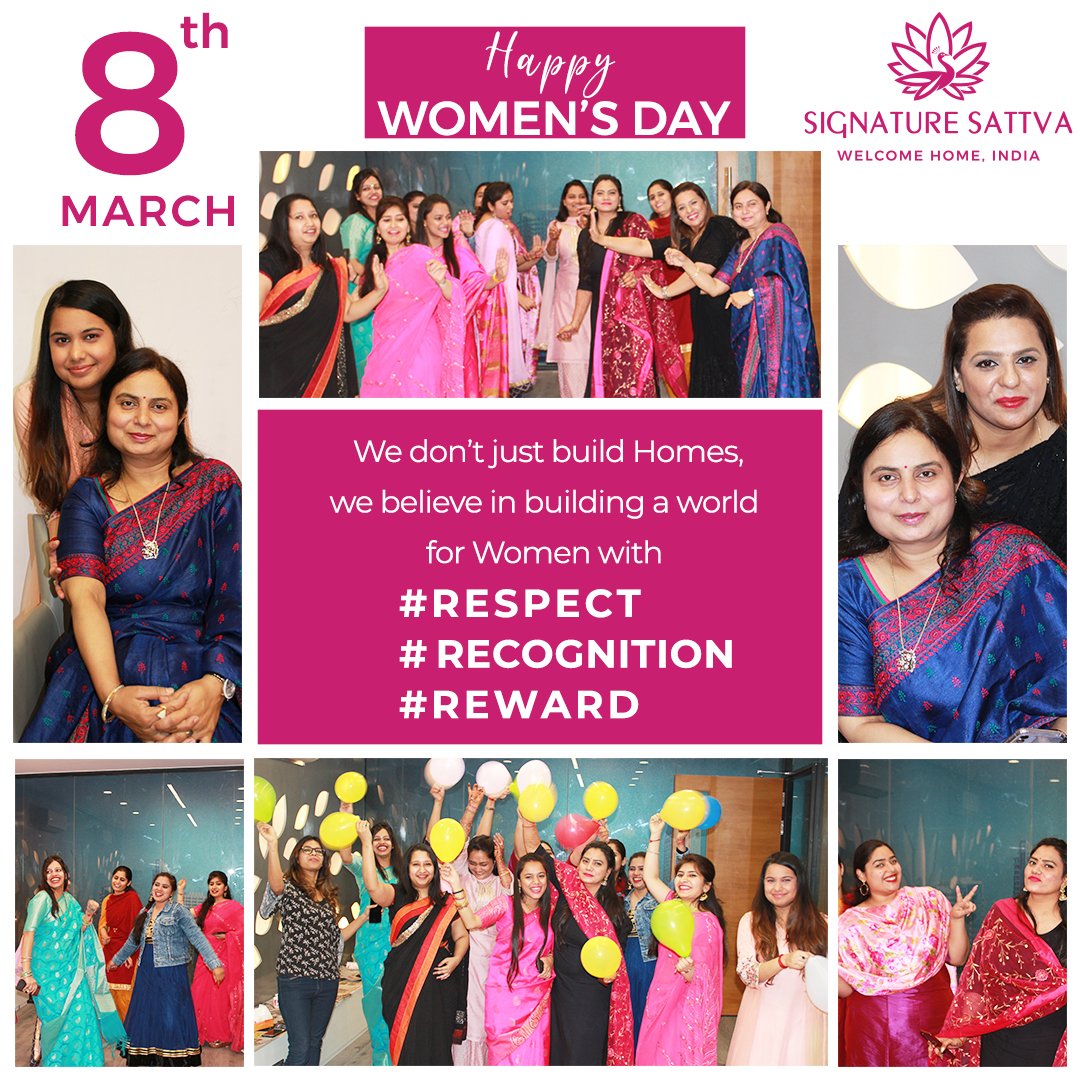 SattvaSignature's tweet photo. We all know that this world would mean nothing without a woman. Women are stronger than anyone can imagine. Team #Signaturesattva celebrates its endless power today. #Signaturesattva Team wishes you all a 𝐇𝐚𝐩𝐩𝐲 𝐖𝐨𝐦𝐞𝐧’𝐬 𝐝𝐚𝐲. #InternationalWomensDay #WomensDay #India https://t.co/APzbFEHbpY