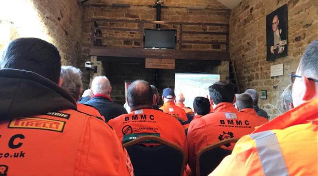 The good folk in Orange receiving their annual refresher training means it must be nearly Hillclimb time... <a href="/BMMCUK/">BMMC</a> <a href="/ourmotorsportuk/">Motorsport UK</a> <a href="/ThanksMarshal/">ThanksMarshal</a>