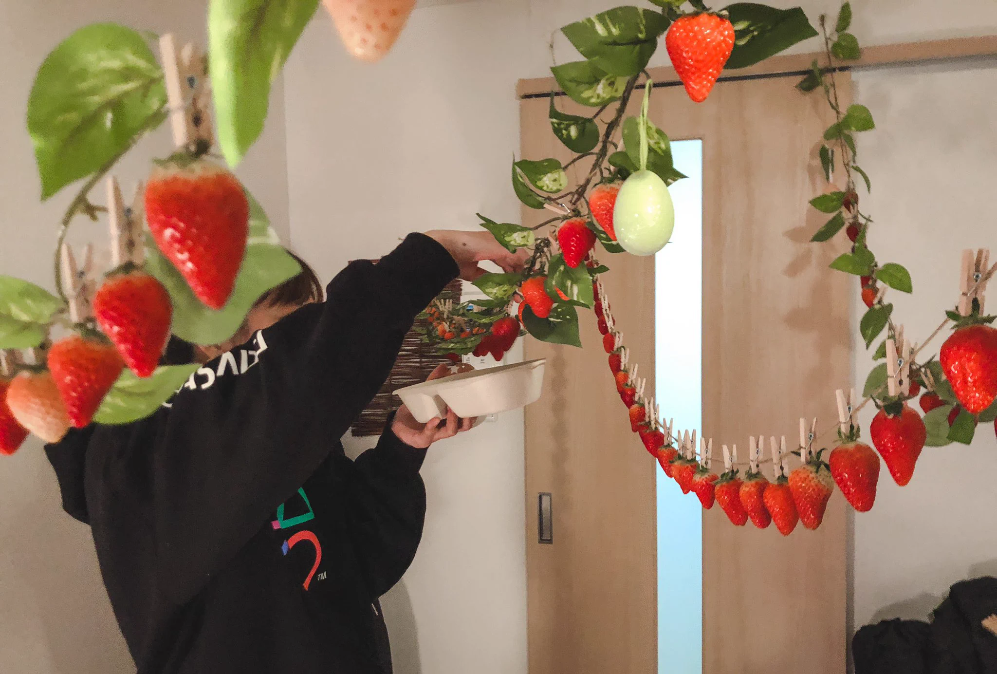 家の中でいちご狩りをする夢がなかった！！家じゅういちごだらけで可愛い！！