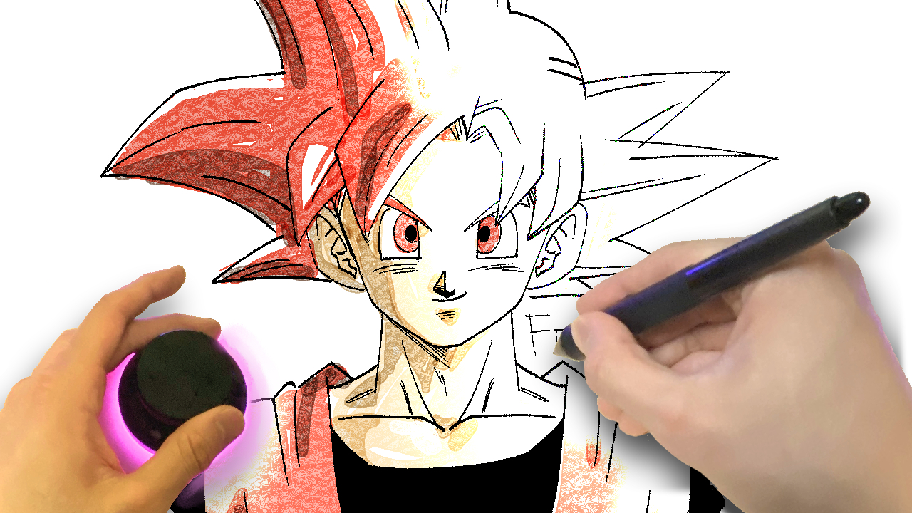 HOW TO DRAW GOKU SSJ BLUE 