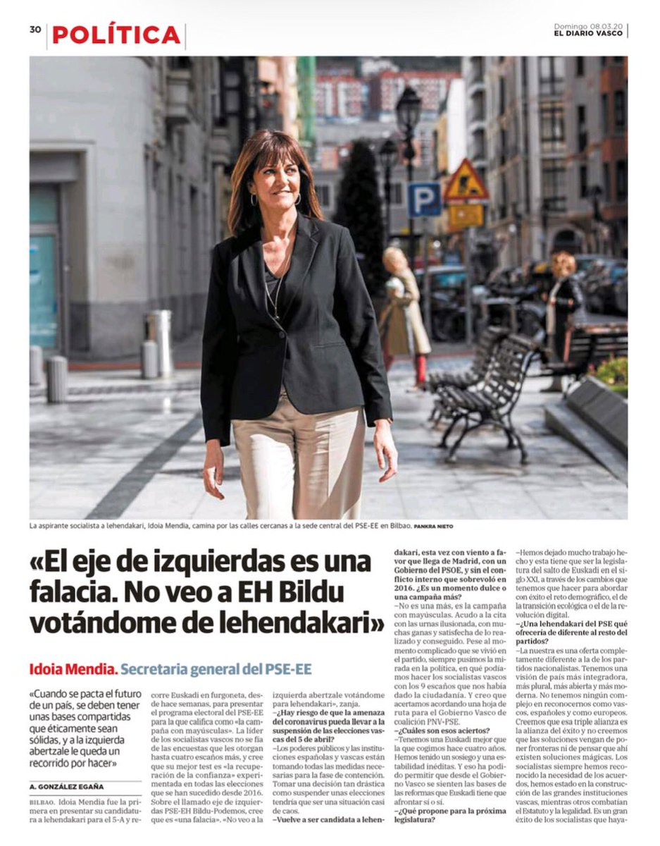 IdoiaMendia's tweet photo. La oferta de @socialistavasco para #Euskadi es muy diferente a la nacionalista. 

🌍Tenemos una visión del país integradora y plural, abierta y moderna. 
💪🏼No tenemos complejo en reconocernos como vascos, españoles y europeos. 

📲Lo explico hoy en @diariovasco  #AvanzamosPSE #5A https://t.co/5yLdpsDbpX