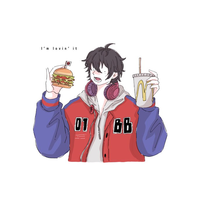 「黒髪 ハンバーガー」のTwitter画像/イラスト(古い順)