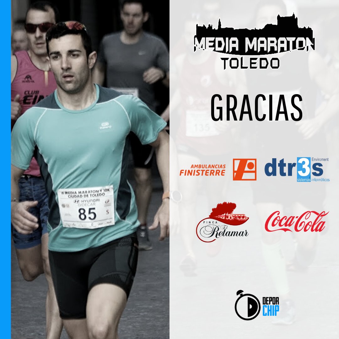 😍 ¡Más colaboradores unen fuerzas con la III Media Maratón y 10k Ciudad de Toledo.

Muchísimas gracias a Ambulancias Finisterre, Sistemas Informáticos dtr3s , Finca El Retamar y Coca-Cola España, por seguir apoyando nuestro trabajo.