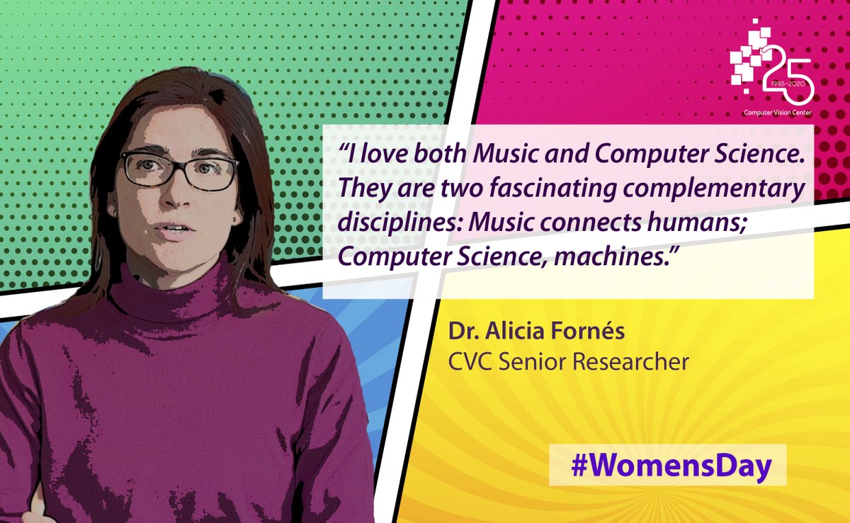 CVC_UAB's tweet photo. Dr. Alicia Fornés (@aliciafornes) works on incredible projects combining Humanities and Technology, in what is know called #DigitalHumanities. She is also a great musician! But why music? and why #ComputerScience? #Womensday #WomeninTech #WomeninComputerVision https://t.co/k1UI9rBAuZ