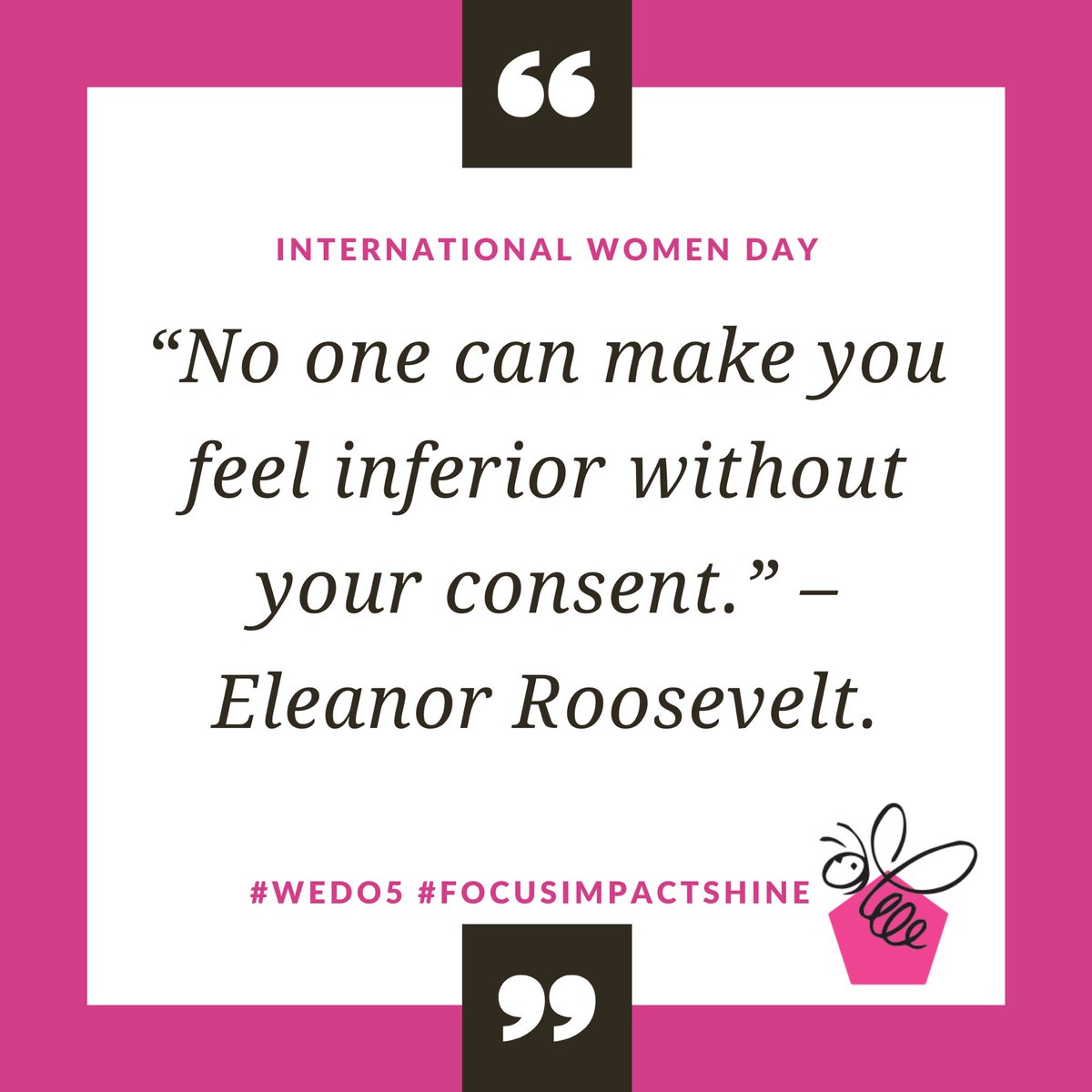 #IWD2020 #EachforEqual #wedo5 #focusimpactshine