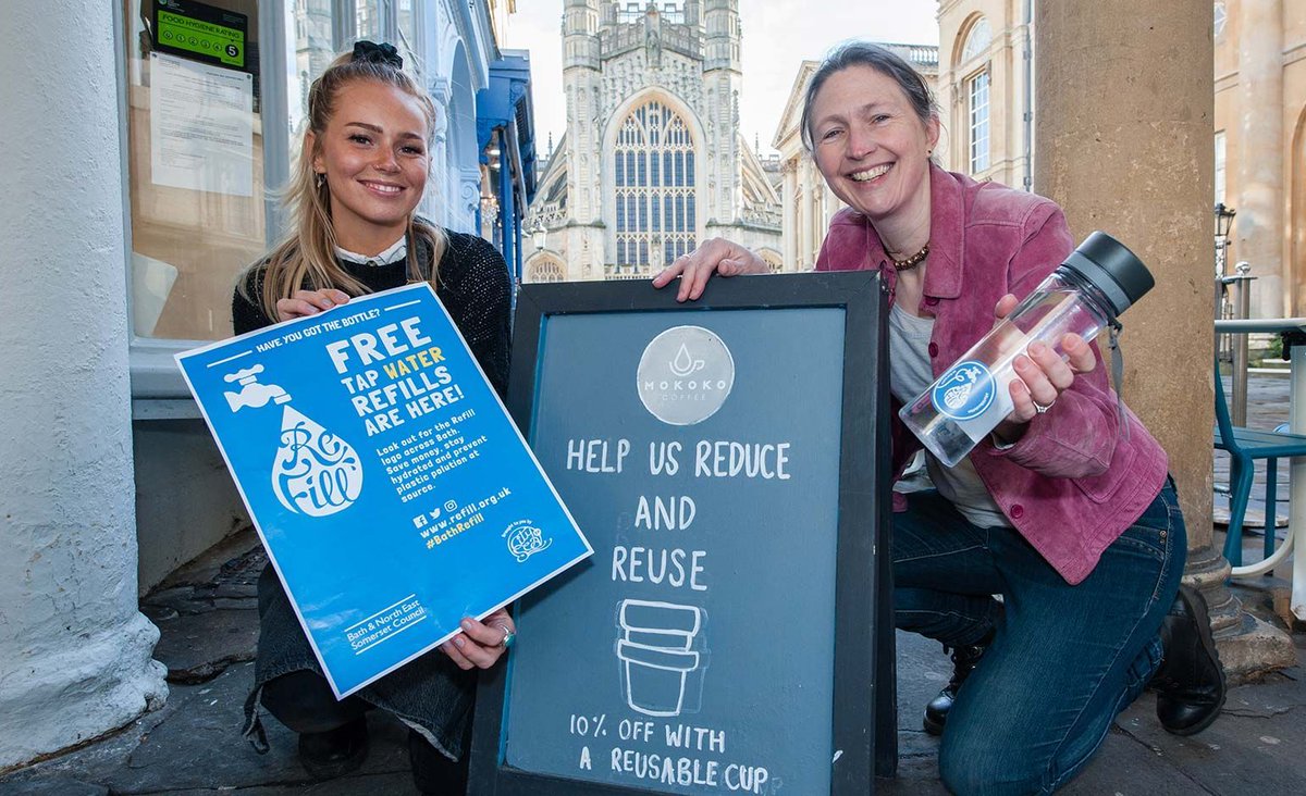 📣 A shout out to everyone championing reduce, reuse and refill in their community! Today we celebrate the women especially 👏 Like Councillor Sarah Warren &amp; the team at Mokoko for powering the #RefillRevolution in Bath! buff.ly/38pHzvL #InternationalWomensDay #IWD2020